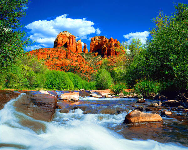 Sedona Poster featuring the photograph Red Rock Crossing by Frank Houck