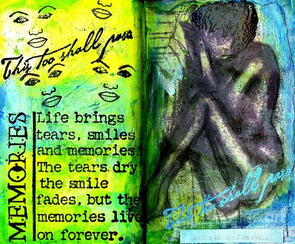 Women Poster featuring the painting Remembering My Son - Art Journal Entry by Angela L Walker