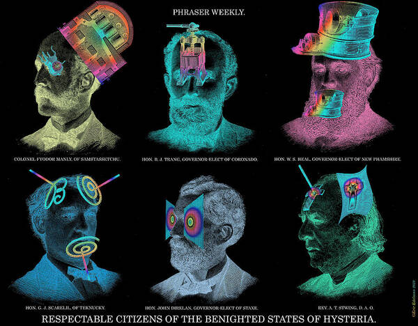 Negative Image Poster featuring the digital art Respectable Citizens of Our Republic by Eric Edelman