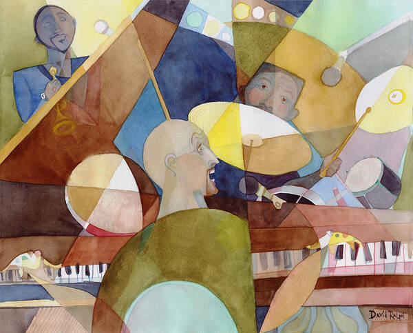 Jazz Poster featuring the painting Rhythm Section by David Ralph