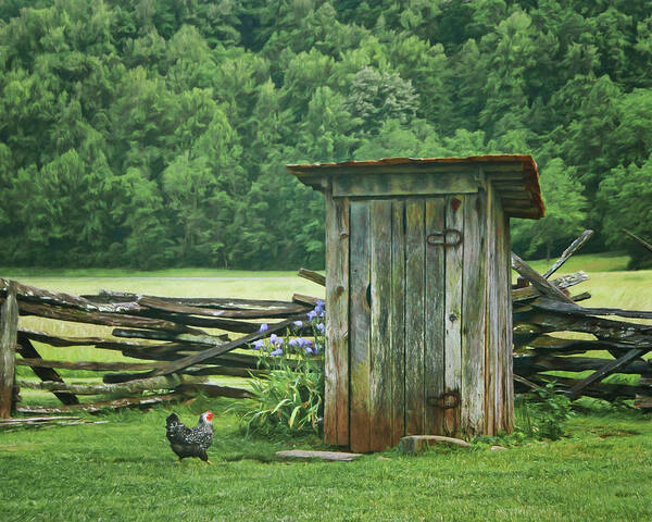 Outbuildings Poster featuring the photograph Rural Outhouse by Nikolyn McDonald