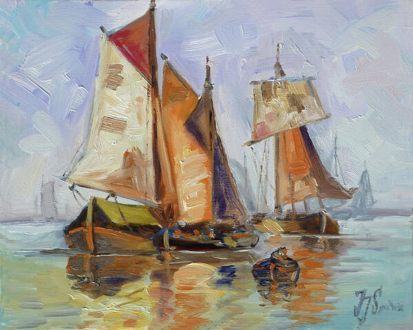 Sails Poster featuring the painting Sails 7 by Irek Szelag