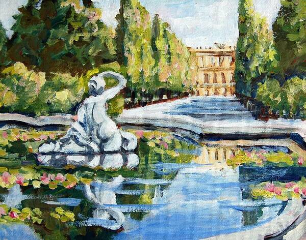 Palace Poster featuring the painting Schoenbrunn Palace by Ingrid Dohm
