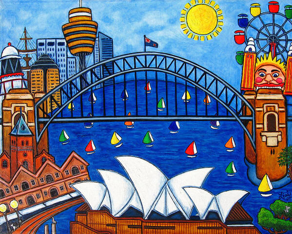 House Poster featuring the painting Sensational Sydney by Lisa Lorenz