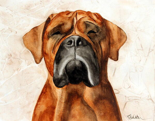 Dog Poster featuring the painting Shades Watercolor by Kimberly Walker