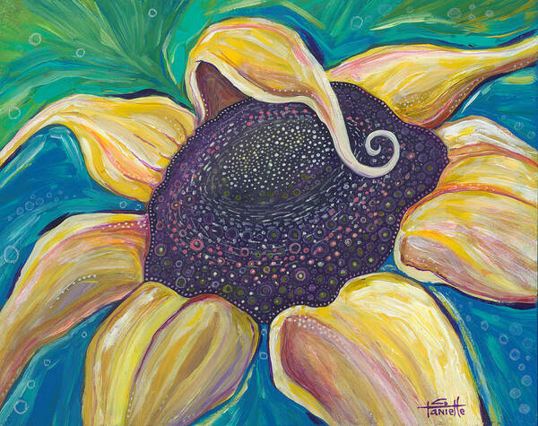 Sunflower Painting Poster featuring the painting Shine Bright by Tanielle Childers