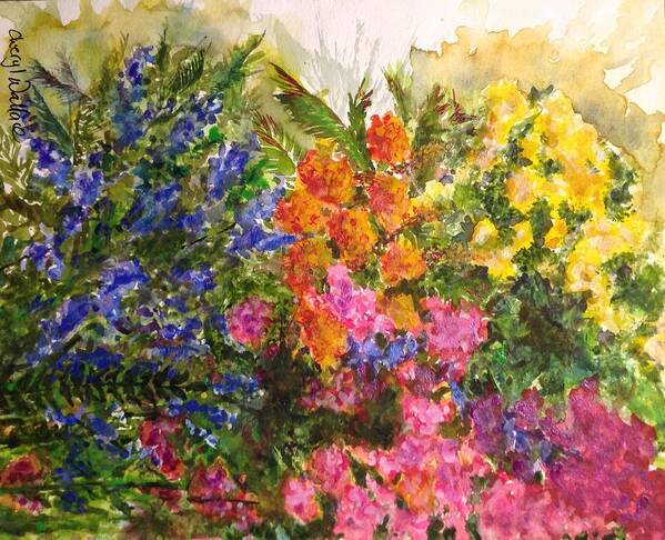 Bougainvillea Poster featuring the painting Spring Gala by Cheryl Wallace