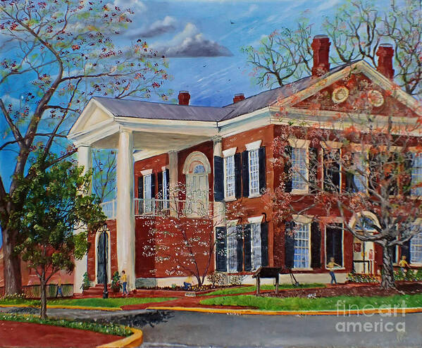 Spring Poster featuring the painting Spring Planting at the Dahlonega GOld Museum by Nicole Angell