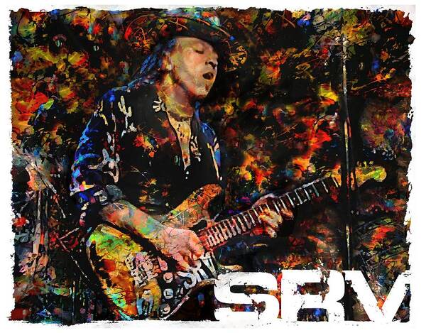 Stevie Ray Vaughan Poster featuring the photograph Stevie Ray by Mal Bray