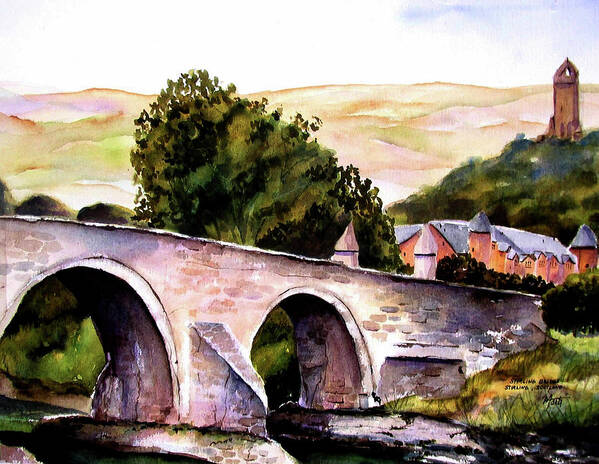 Stirling Bridge Poster featuring the painting Stirling Bridge by Marti Green