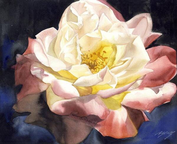 Summer Rose Poster featuring the painting Summer Glow by Alfred Ng