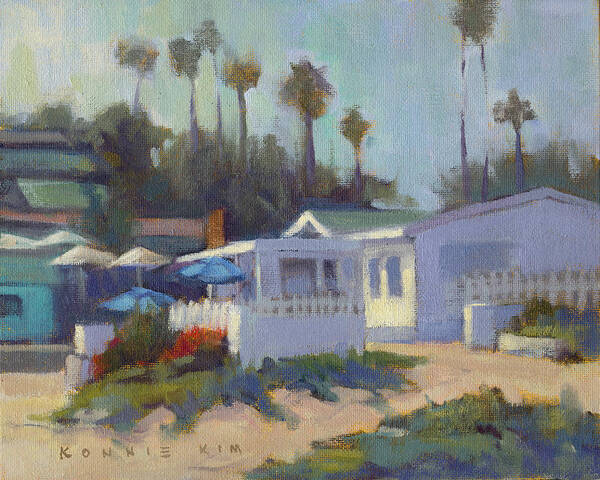 California Poster featuring the painting Sunny Day at Crystal Cove by Konnie Kim