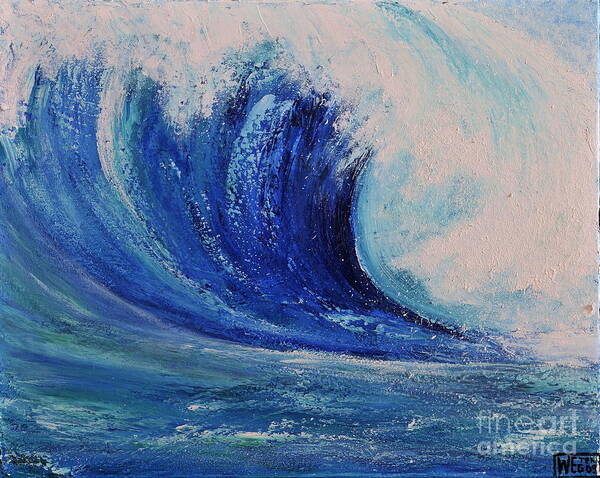 Acrylic Poster featuring the painting Surf by Teresa Wegrzyn