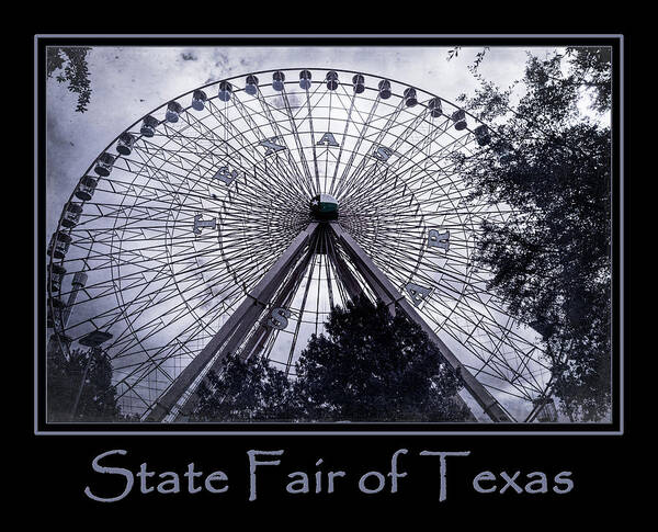 Joan Carroll Poster featuring the photograph Texas Star Purple Poster by Joan Carroll