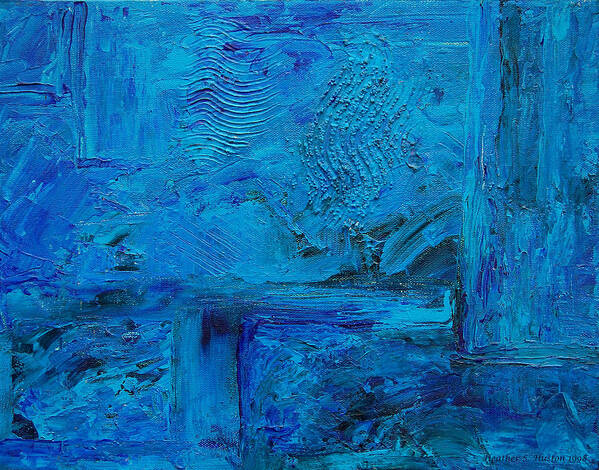 Abstract Poster featuring the painting The Blues by Heather S Huston