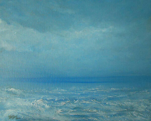 Seascape Poster featuring the painting The Calm Before The Storm by Jane See