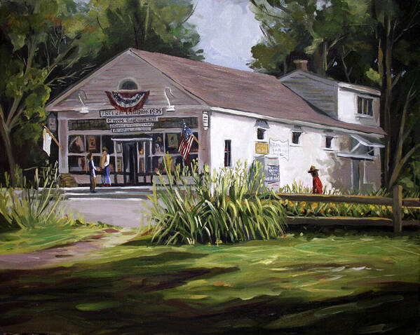 Buildings Poster featuring the painting The Country Store by Nancy Griswold