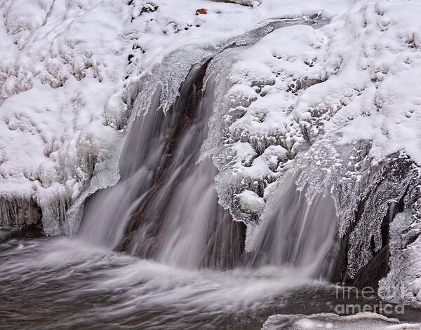 Frozen Waterfall Poster featuring the photograph The Crystal Falls by Jim Garrison