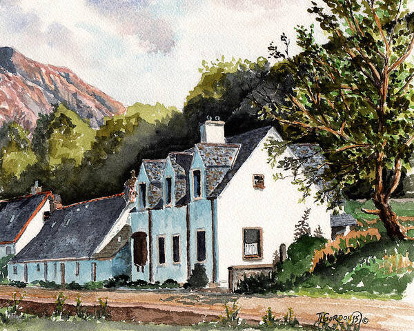 Tim Poster featuring the painting The Inn Scotland by Timithy L Gordon