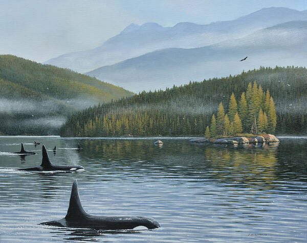 Jake Vandenbrink Poster featuring the painting The Inside Passage by Jake Vandenbrink