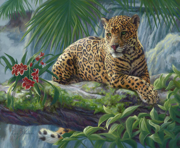 Jaguar Poster featuring the painting The Jaguar by Lucie Bilodeau