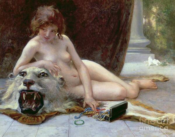 Nude Poster featuring the painting The Jewel Case by Guillaume Seignac