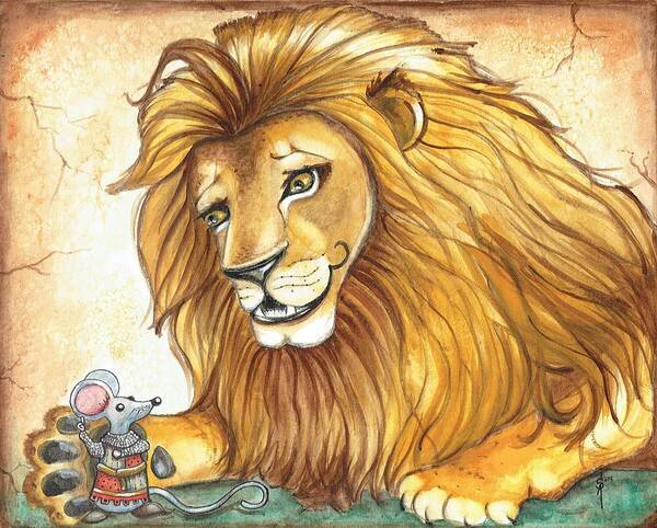 by　the　The　Fine　Mouse　Art　Lion　and　Athwal　Poster　Sheri　America
