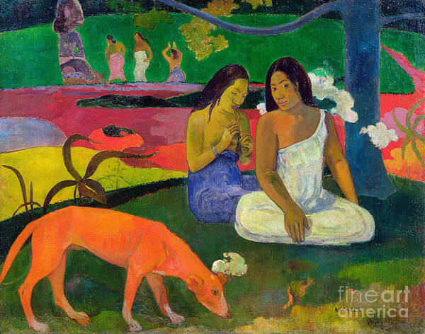 Red Dog Poster featuring the painting The Red Dog by Paul Gauguin
