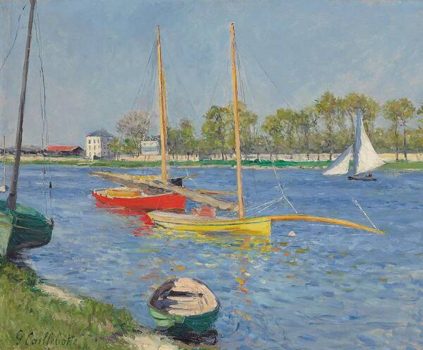 Argenteuil Poster featuring the painting The Seine at Argenteuil by Gustave Caillebotte
