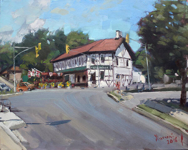 St George Pub Poster featuring the painting The St George Pub by Ylli Haruni