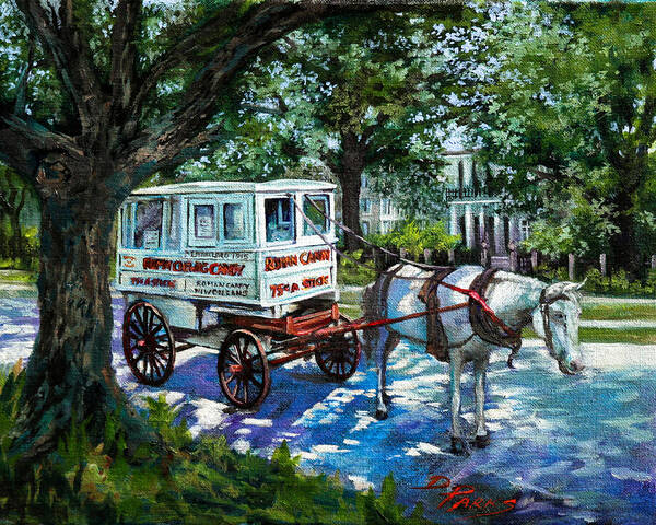 New Orleans Taffy Man Poster featuring the painting The Taffy Man by Dianne Parks