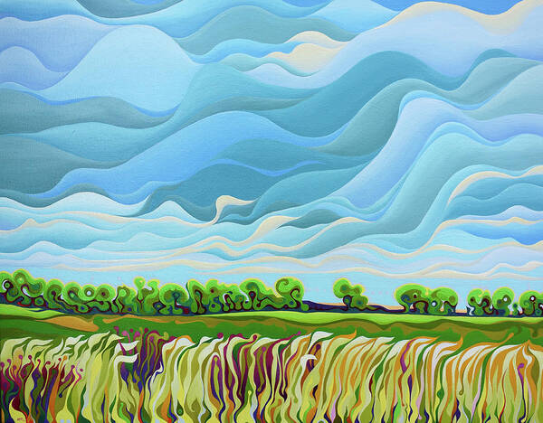 Landscape Poster featuring the painting Thunder Sky by Amy Ferrari