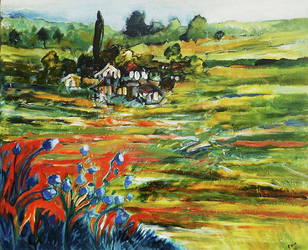 Landscape Poster featuring the painting To the Country Born by Gloria Dietz-Kiebron