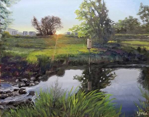 Oil Painting Poster featuring the painting Token Creek At Sunset by Richard Yanke