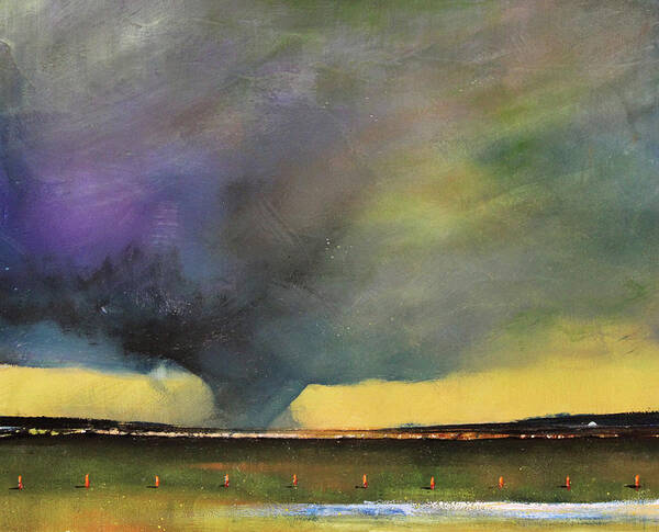 Tornado Poster featuring the painting Tornado Warning by Toni Grote