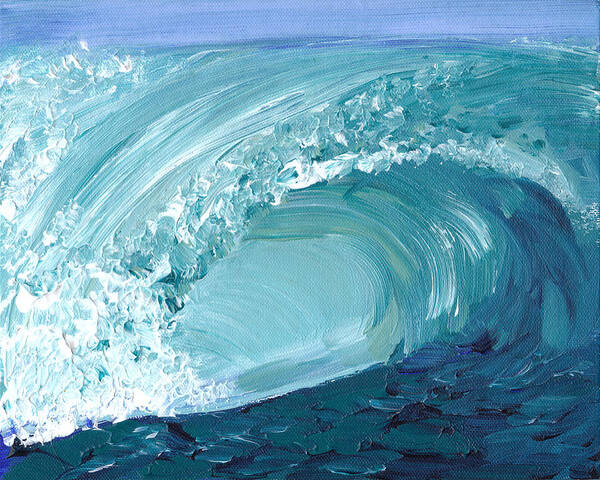 Wave Poster featuring the painting Turquoise Room by Shelley Myers