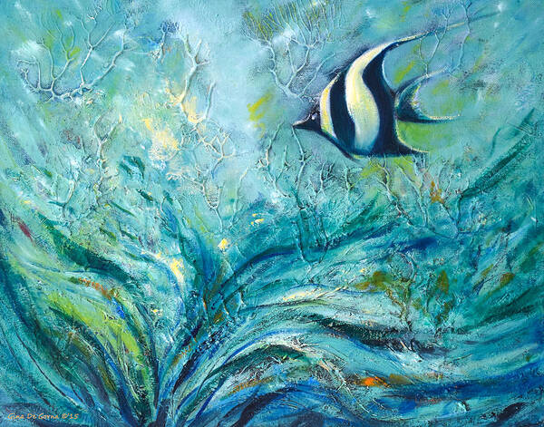 Art Poster featuring the painting Under the Sea 9 by Gina De Gorna