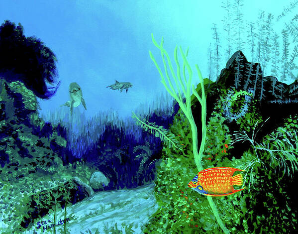 Wildlife Poster featuring the painting Underwater by Stan Hamilton