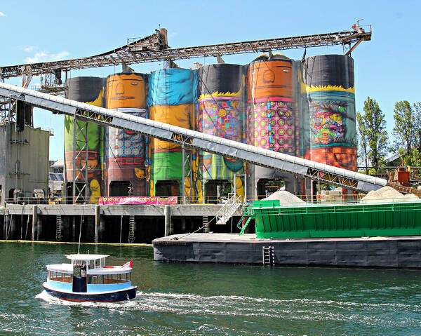 Vancouver Poster featuring the photograph Vancouver Silo Art  by Steve Natale