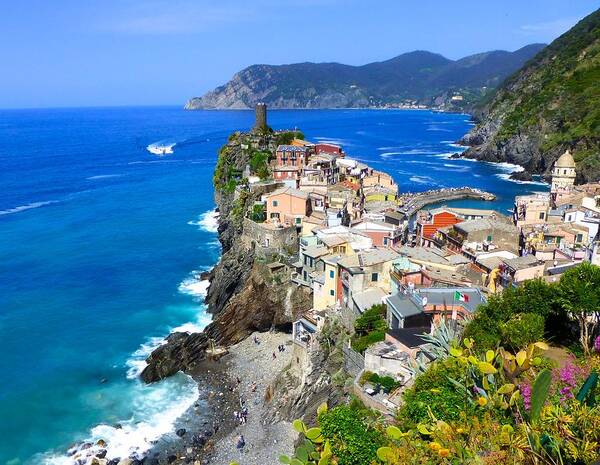 Cinque Terre Poster featuring the photograph Vernazza Cinque Terre by Amelia Racca