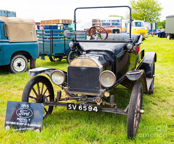 Car Poster featuring the photograph Veteran Model T Ford by Colin Rayner