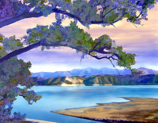 Landscape Poster featuring the photograph View from Mohawk Lake Cachuma by Kurt Van Wagner