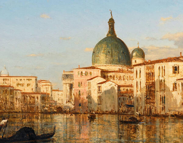 Felix Ziem Poster featuring the painting View of Venice with San Simeone Piccolo by Felix Ziem