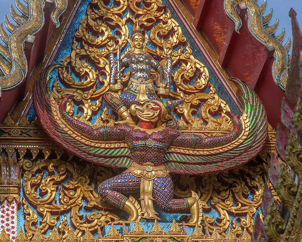 Temple Poster featuring the photograph Wat Subannimit Phra Ubosot Gable DTHCP0006 by Gerry Gantt