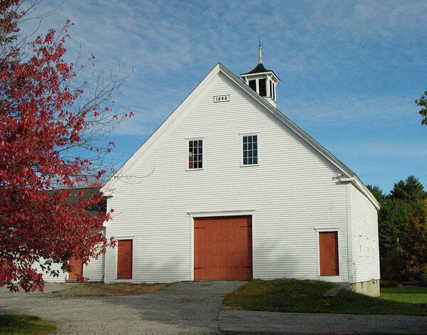 Barns Poster featuring the photograph White Barn by Robert Suggs