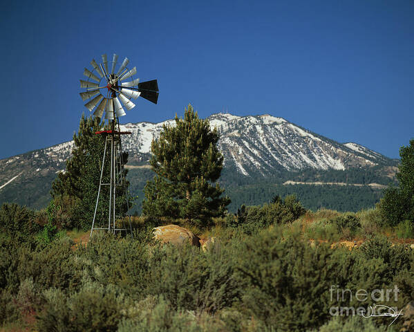 Fine Art Photography Poster featuring the photograph Windmill Reno Nevada by Vance Fox