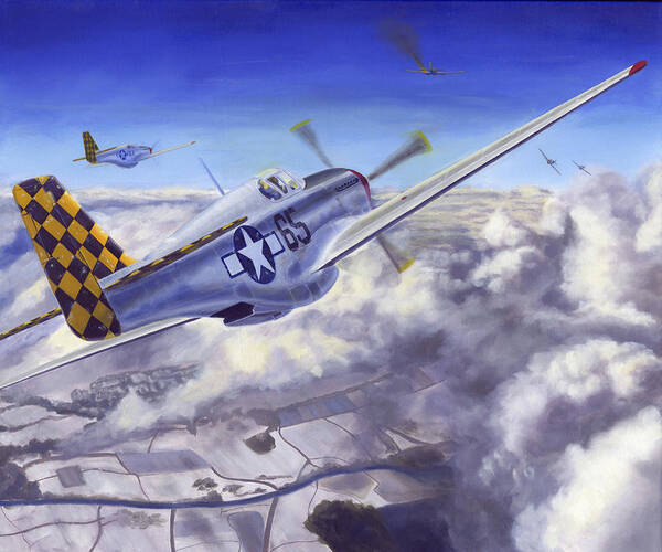 P51 Poster featuring the painting Winter Chase by David Gorski