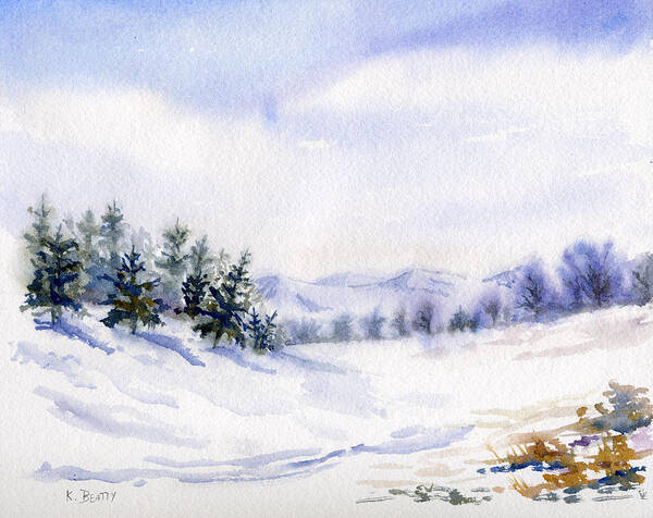 Winter Poster featuring the painting Winter Landscape Snow Scene by Karla Beatty