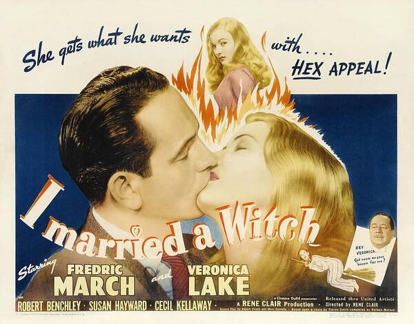 1940s Poster featuring the photograph I Married A Witch -1942-. #1 by Album