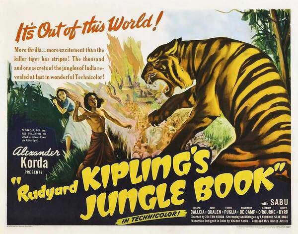 1940s Poster featuring the photograph The Jungle Book -1942-. #1 by Album